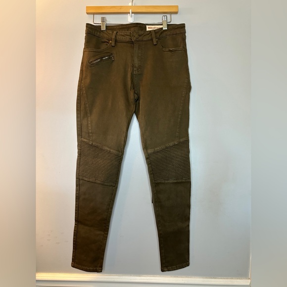 Wishlist Pants - Wishlist Olive Green Biker Pants